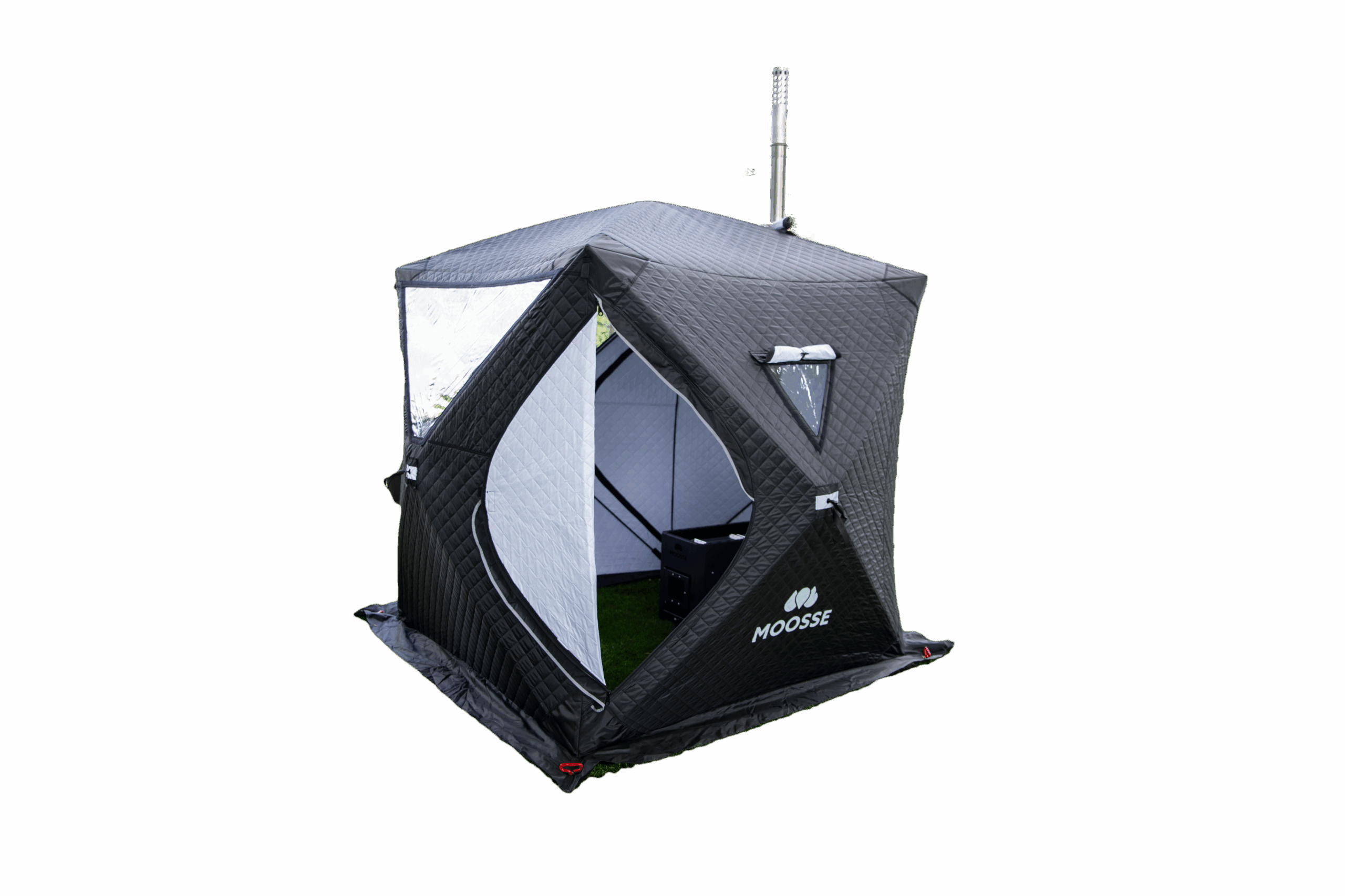 Photo of sauna tent with stove